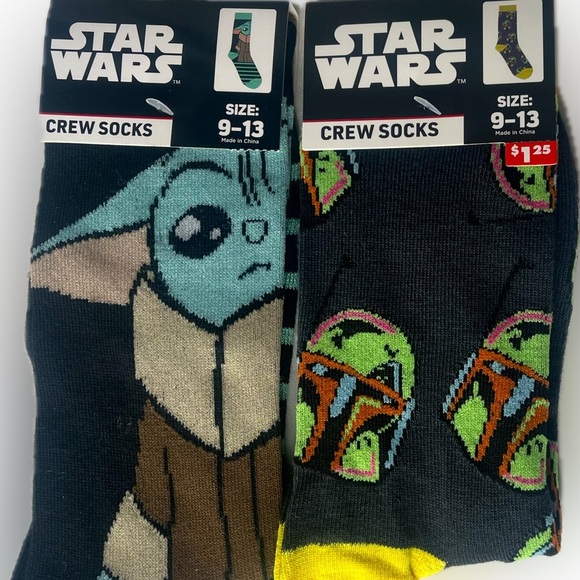 Star Wars Crew Socks 2 Pair NWT - Picture 1 of 2